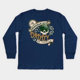 The Biggest Daddy of Them All - Vintage Dad, Grandpa Kids Long Sleeve T-Shirt